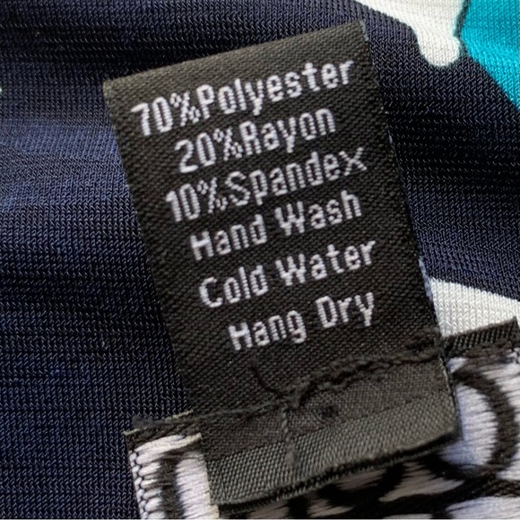 Clara Sun Woo Blouse Top Womens M Floral Asymmetrical Stretch Jersey - Picture 16 of 16